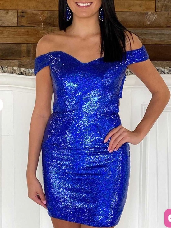 Dresses & Skirts - Ashley Lauren Royal Blue Sequin Dress – Size 4